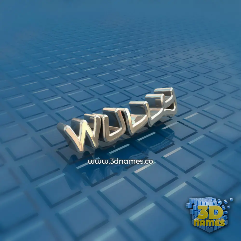 wully in Blue Bling style - 3D name wallpaper