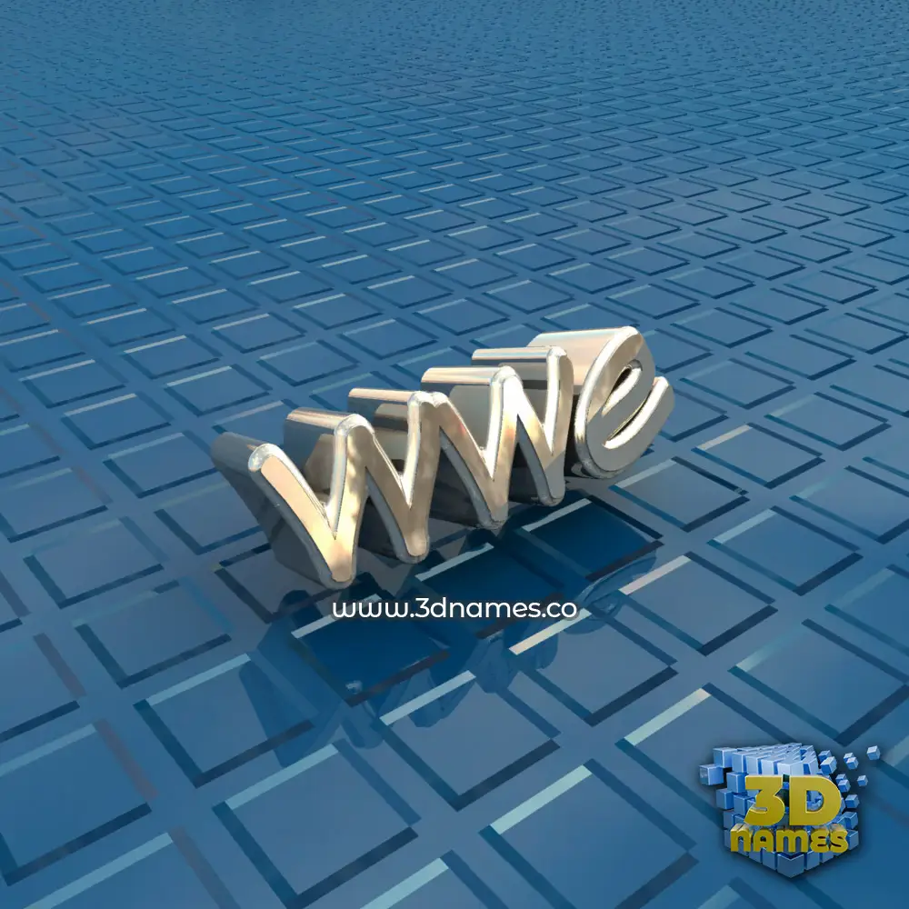 wwe in Blue Bling style - 3D name wallpaper
