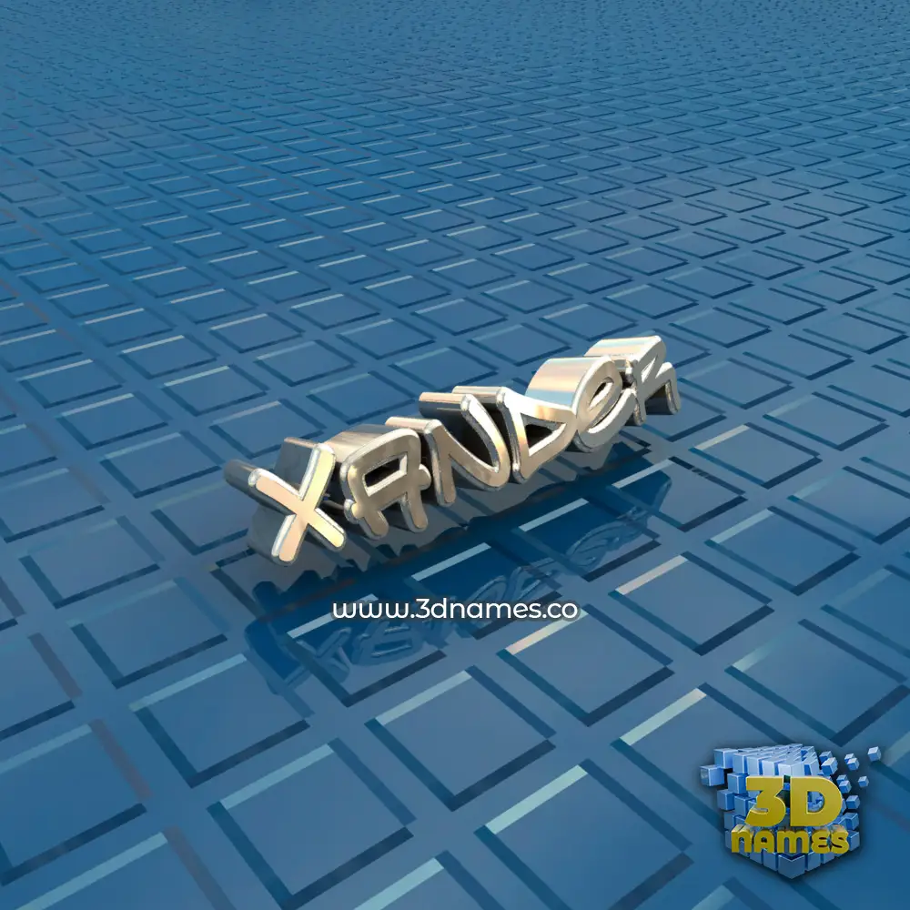 xander in Blue Bling style - 3D name wallpaper