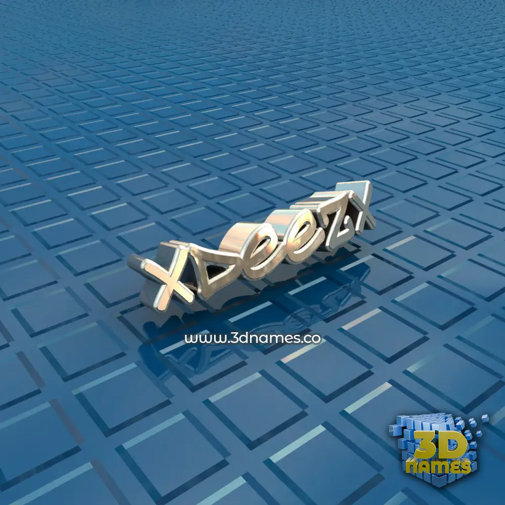 xdeezx in Blue Bling style - 3D name wallpaper
