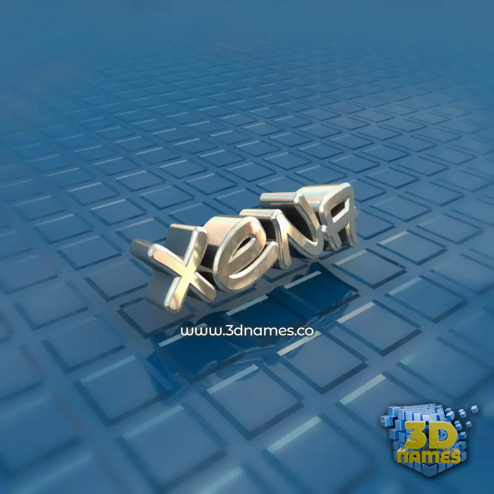 xena in Blue Bling style - 3D name wallpaper
