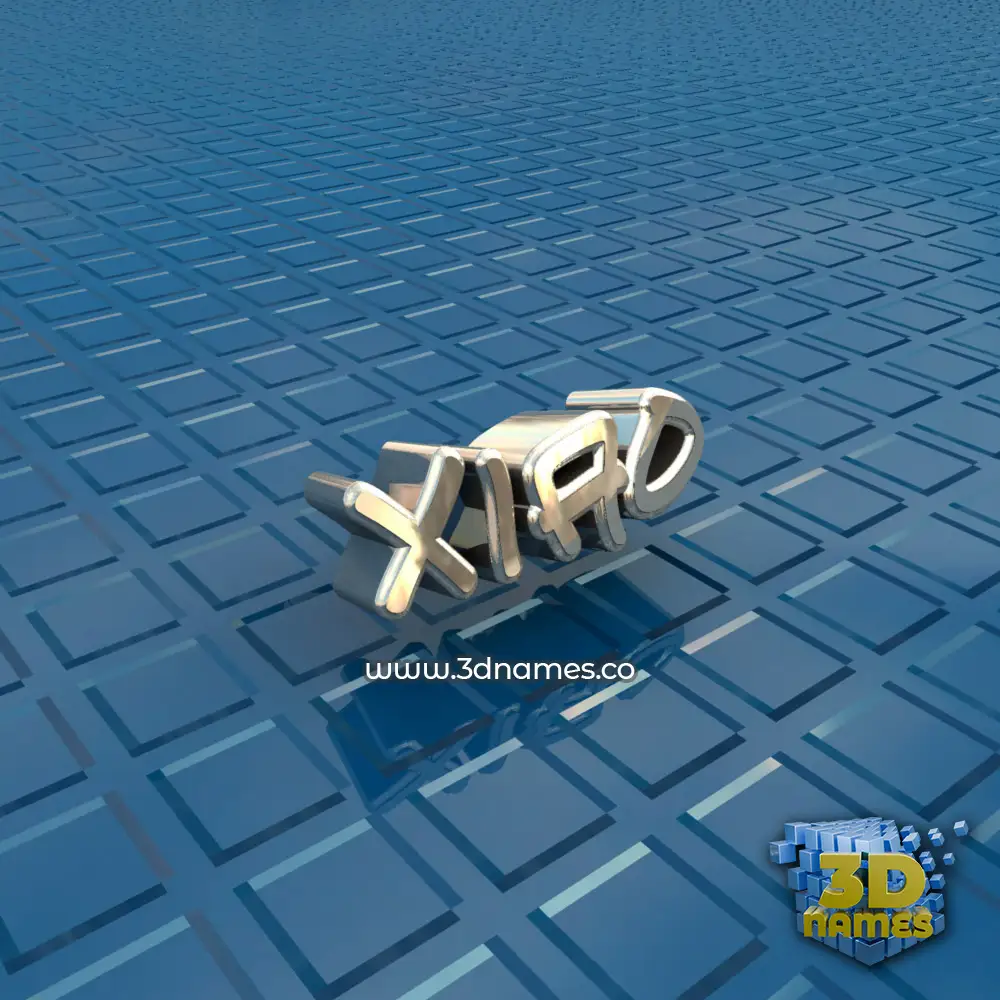xiao in Blue Bling style - 3D name wallpaper