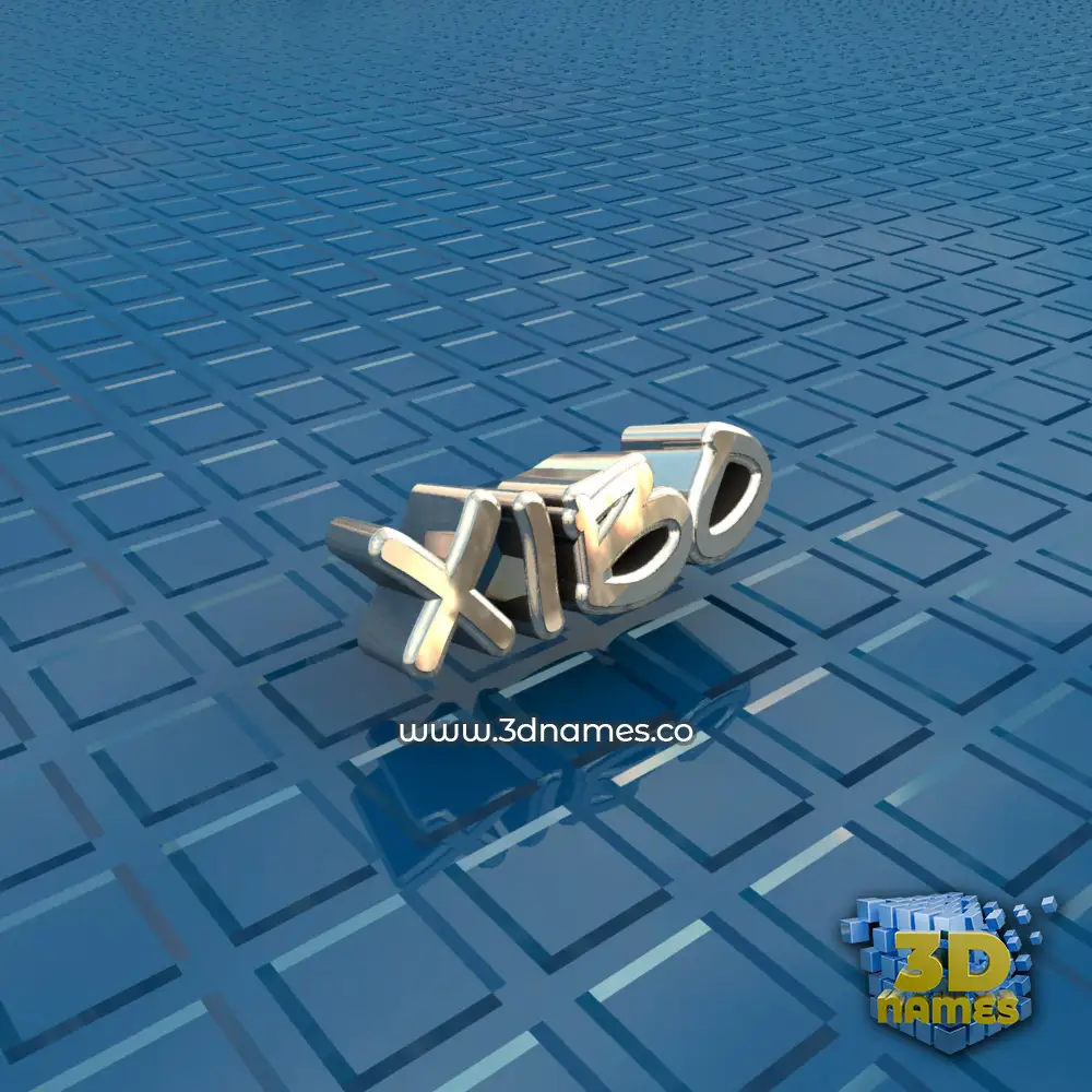 xibo in Blue Bling style - 3D name wallpaper