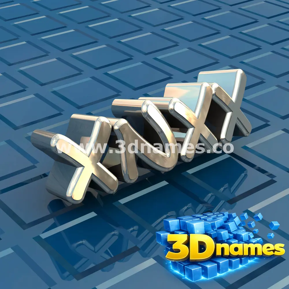 xnxx in Blue Bling style - 3D name wallpaper