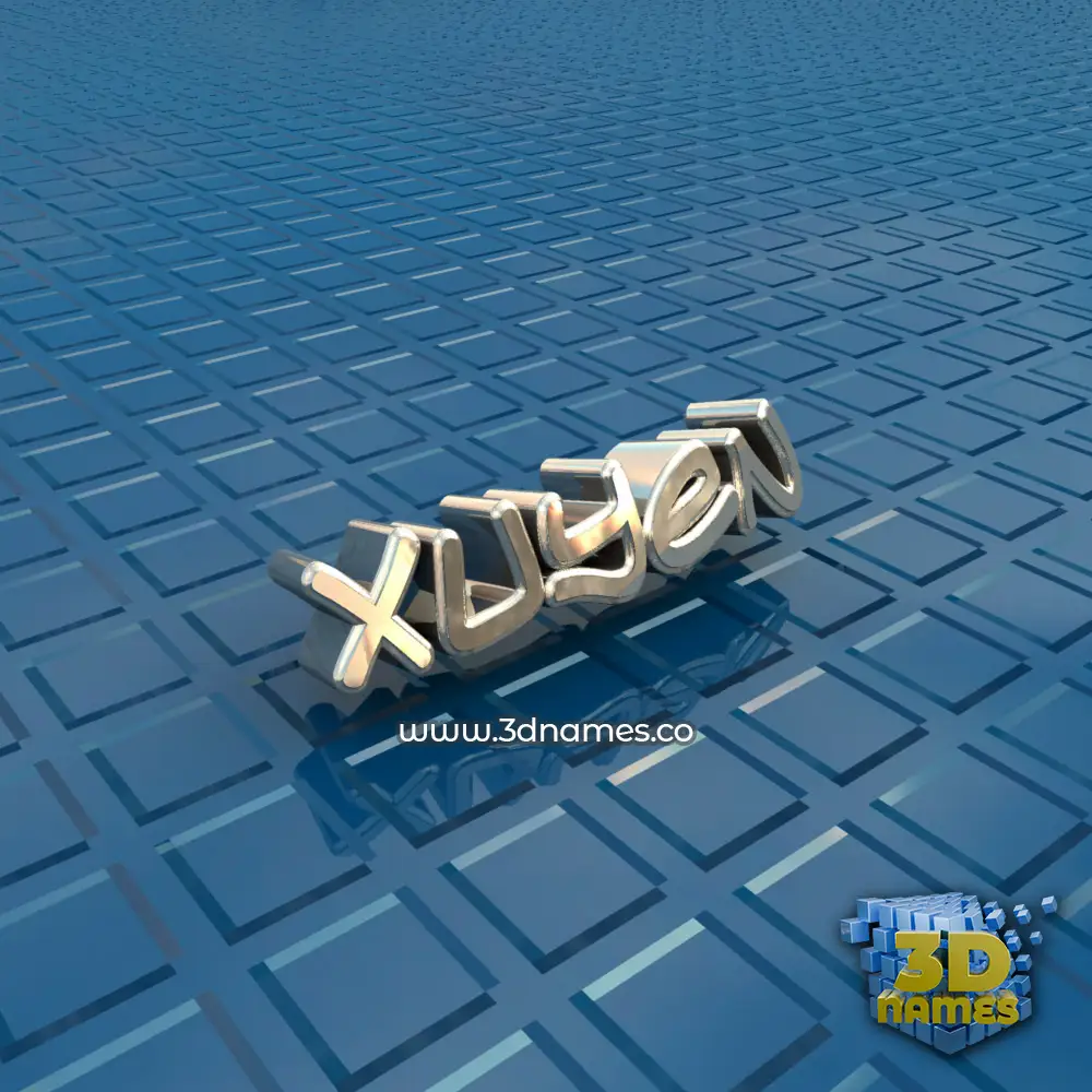 xuyen in Blue Bling style - 3D name wallpaper