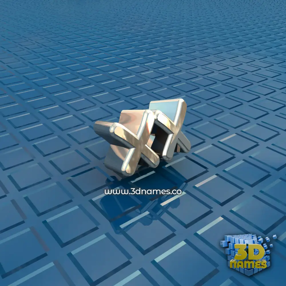 xx in Blue Bling style - 3D name wallpaper