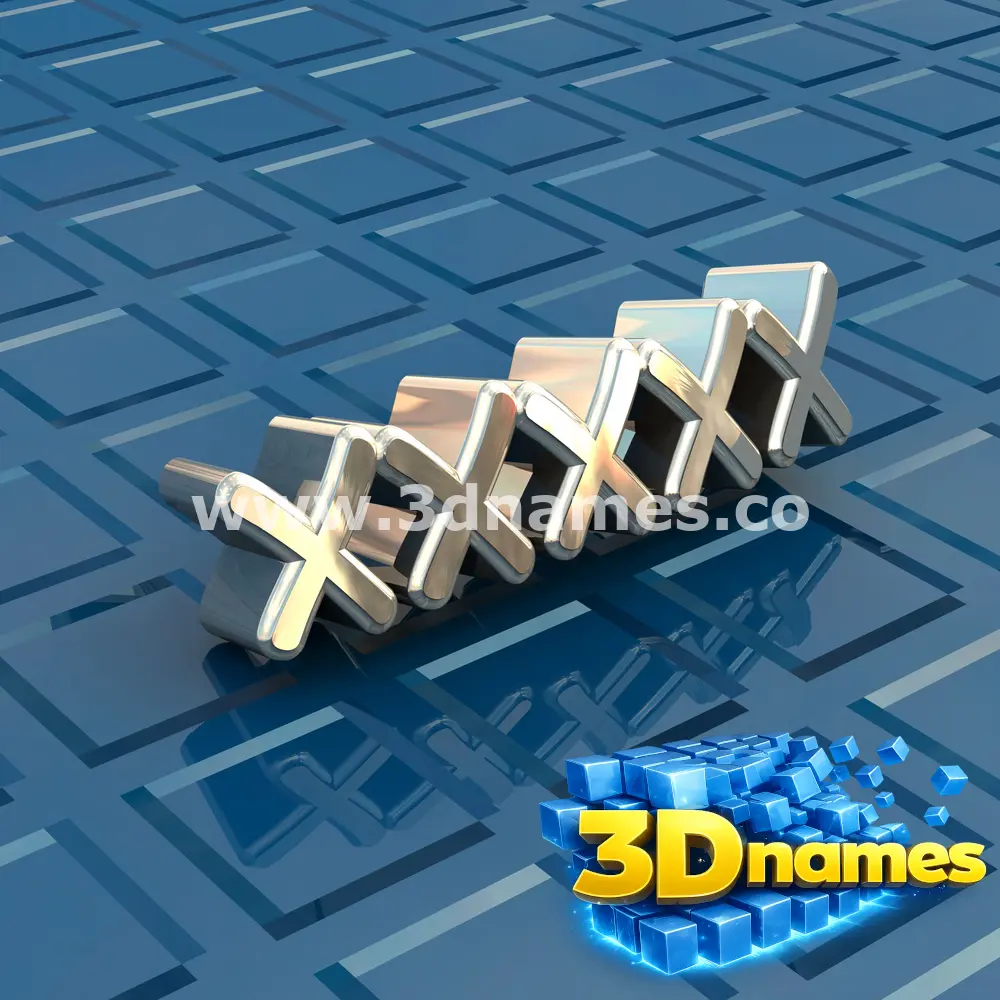 xxxxx in Blue Bling style - 3D name wallpaper