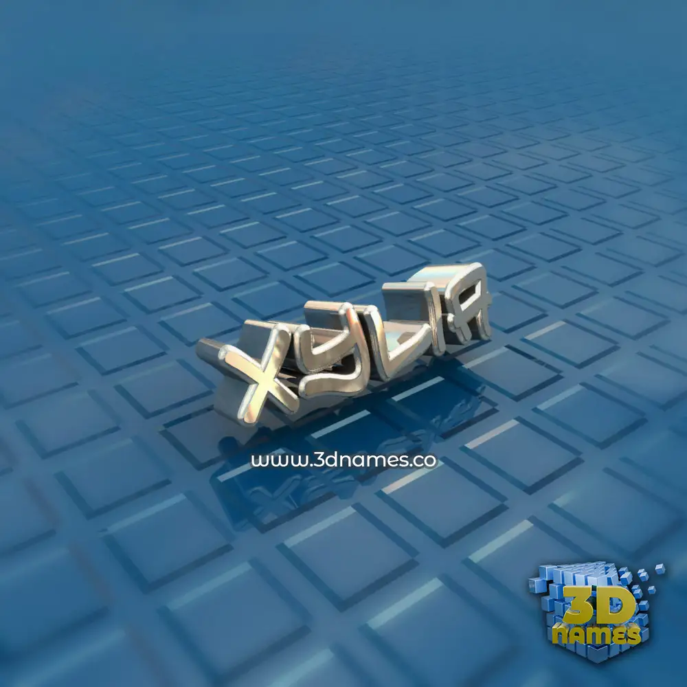 xylia in Blue Bling style - 3D name wallpaper