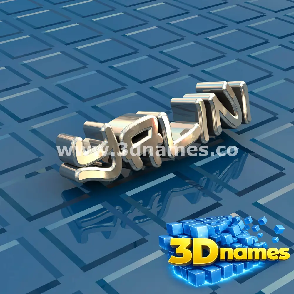 yalini in Blue Bling style - 3D name wallpaper