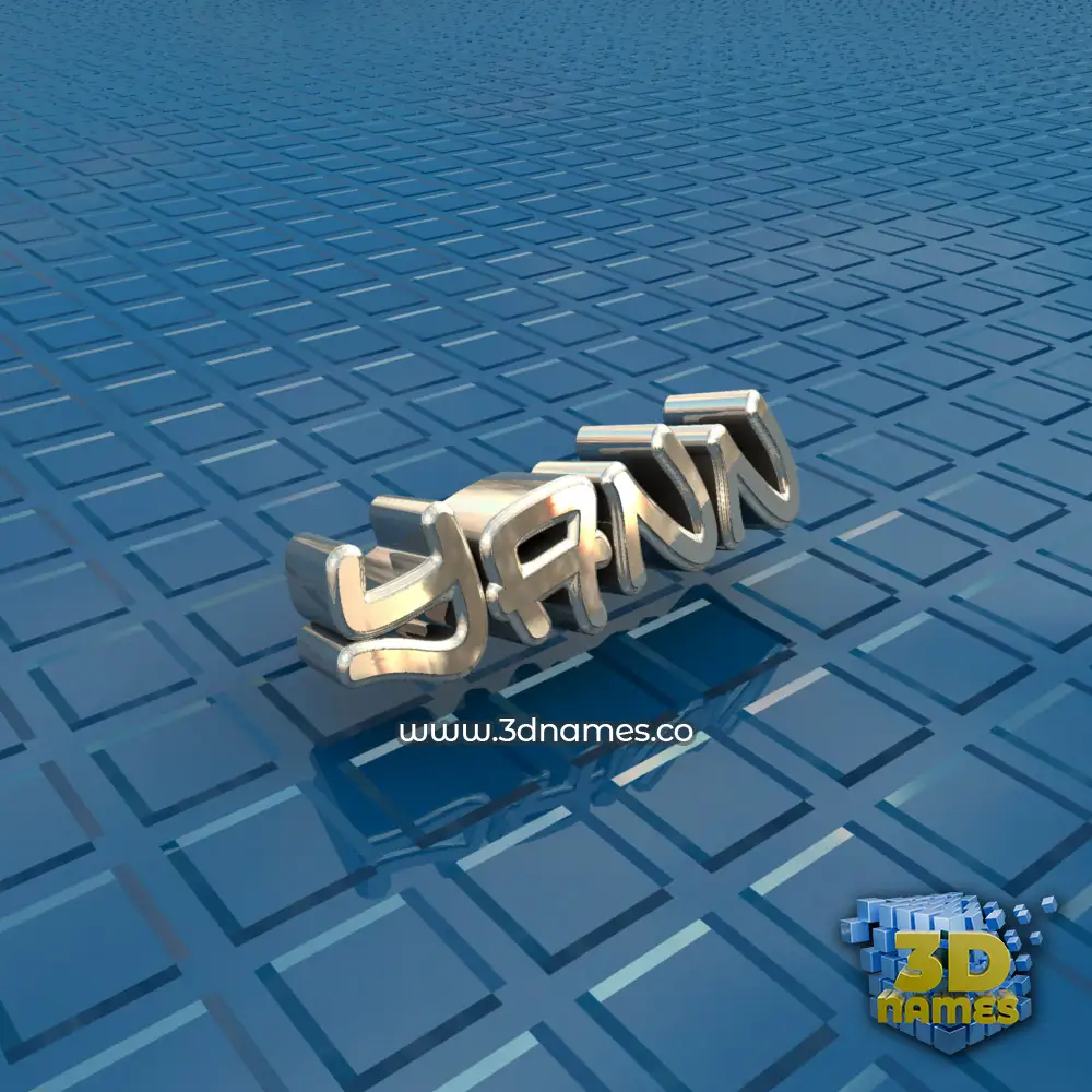 yann in Blue Bling style - 3D name wallpaper