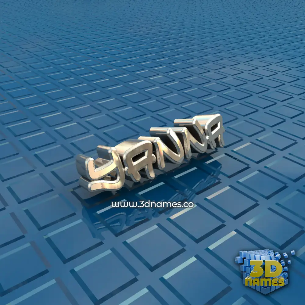 yanna in Blue Bling style - 3D name wallpaper