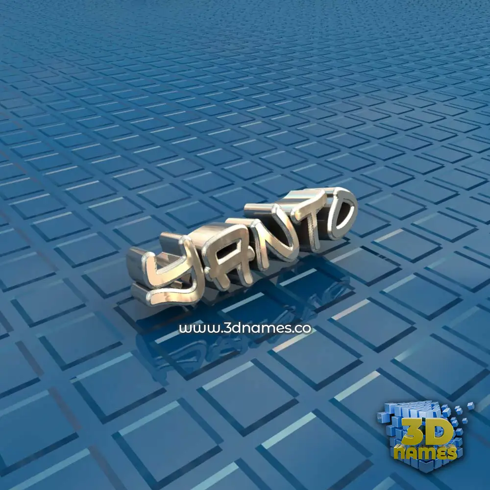 yanto in Blue Bling style - 3D name wallpaper