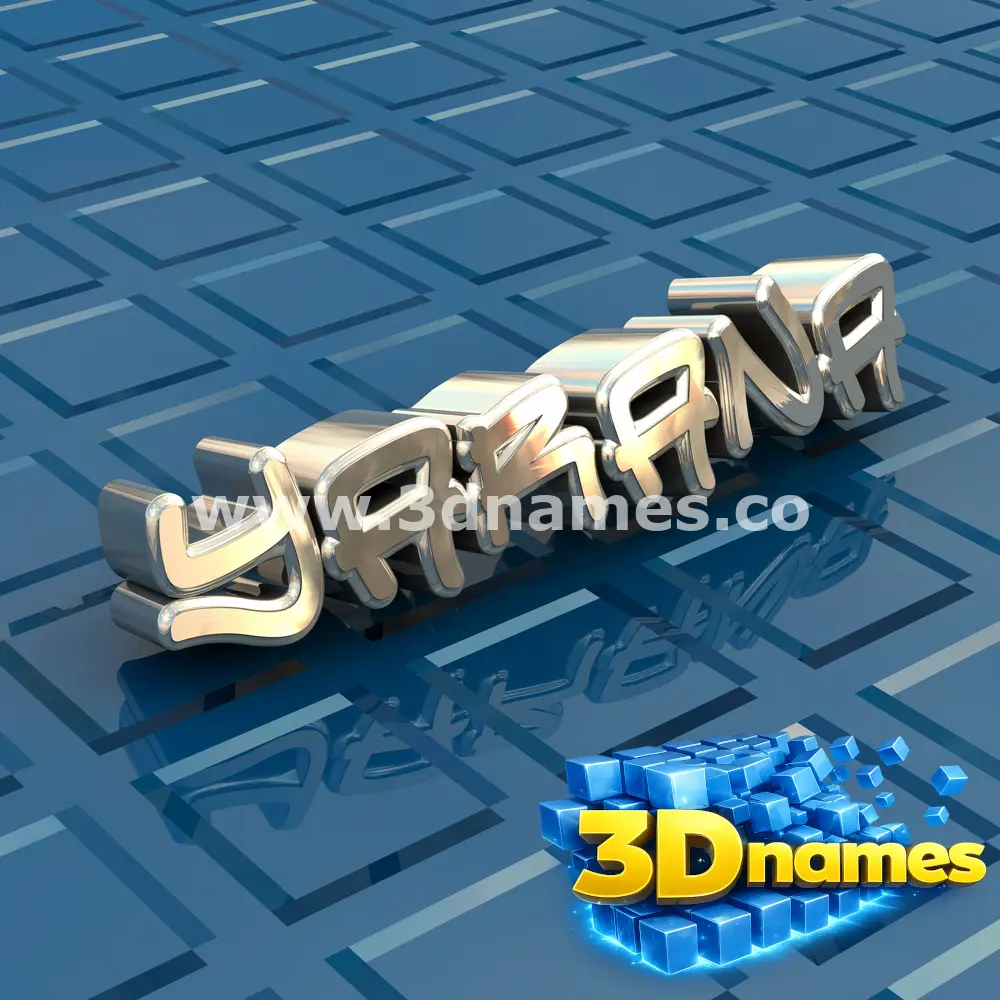 yarana in Blue Bling style - 3D name wallpaper