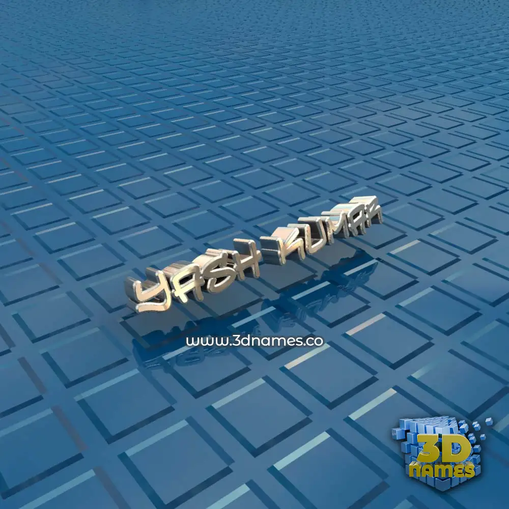 yash kumar in Blue Bling style - 3D name wallpaper