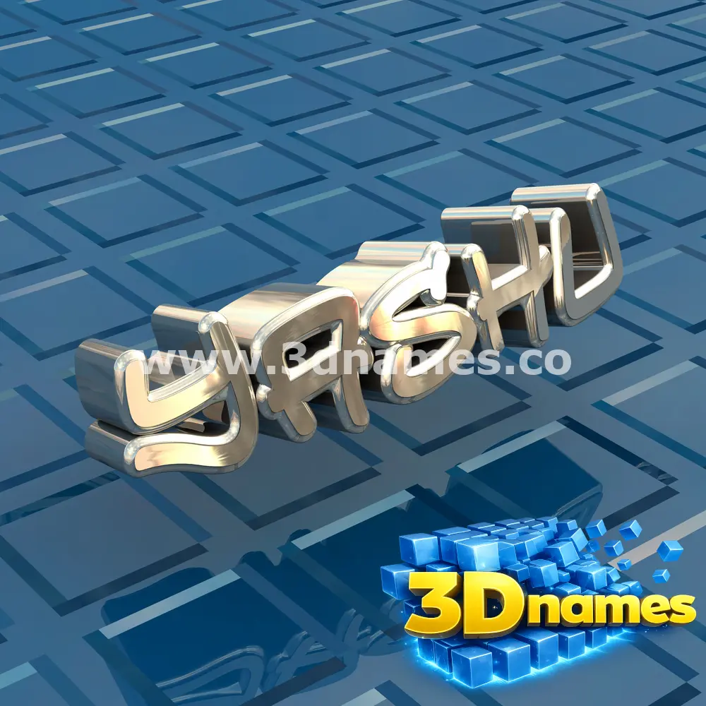 yashu in Blue Bling style - 3D name wallpaper