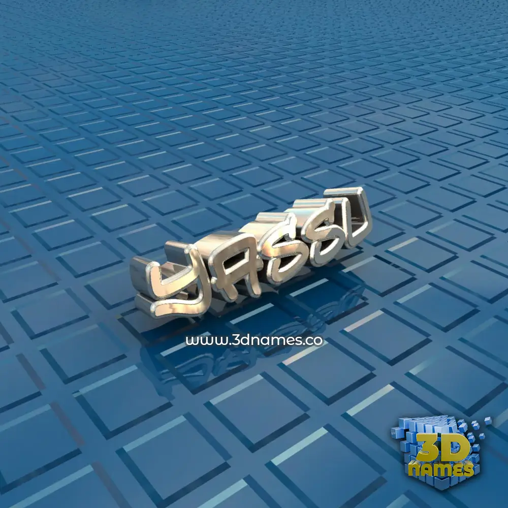 yassu in Blue Bling style - 3D name wallpaper
