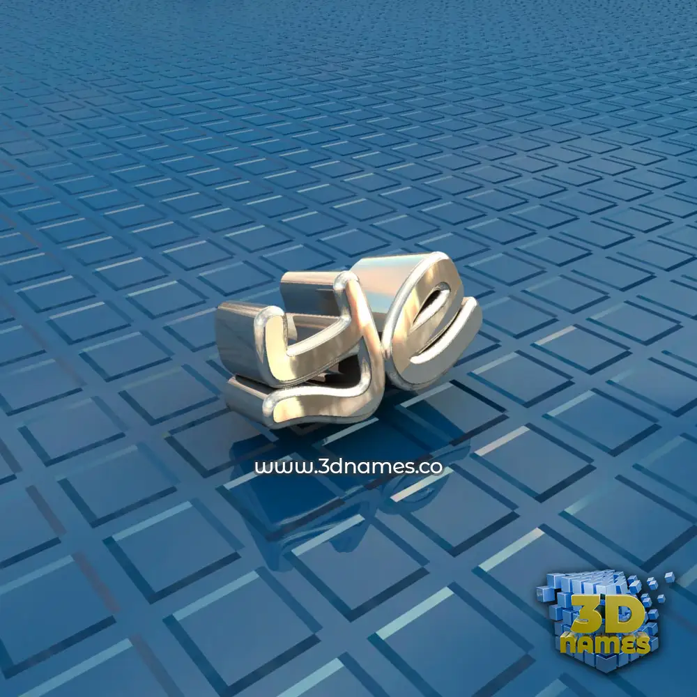ye in Blue Bling style - 3D name wallpaper
