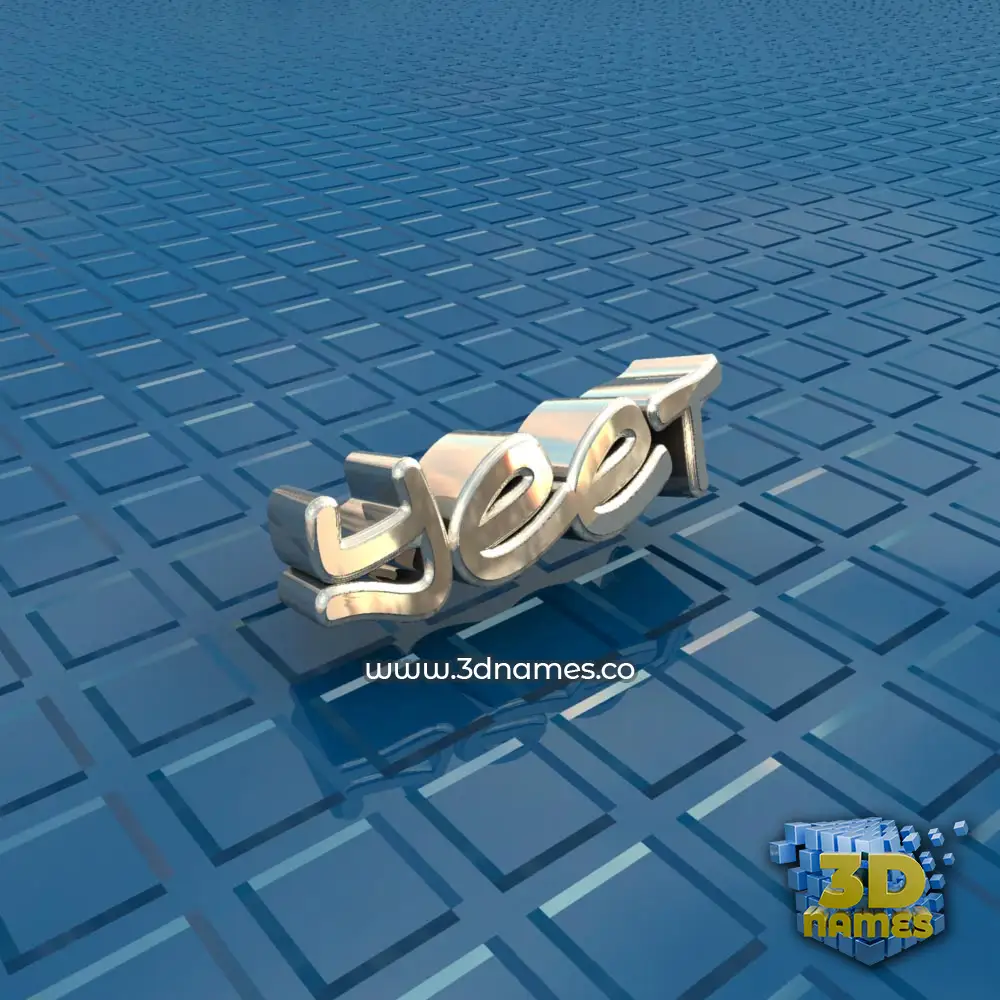 yeet in Blue Bling style - 3D name wallpaper