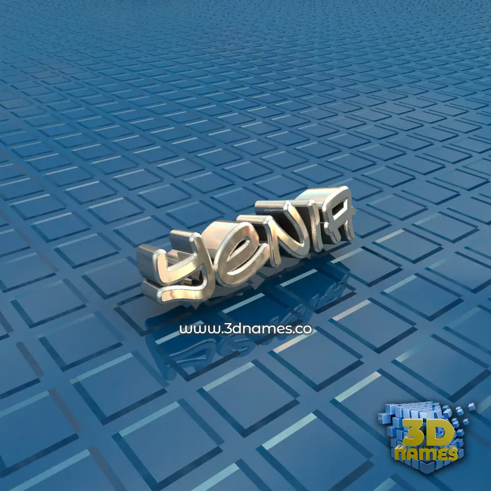 yenia in Blue Bling style - 3D name wallpaper