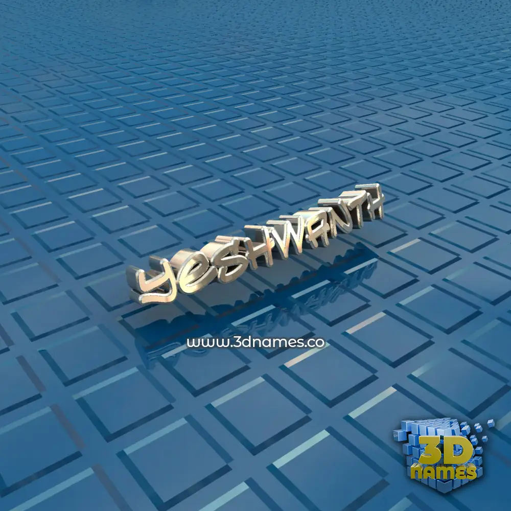 yeshwanth in Blue Bling style - 3D name wallpaper