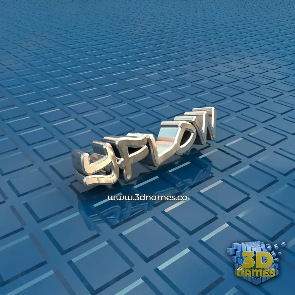 yflow in Blue Bling style - 3D name wallpaper