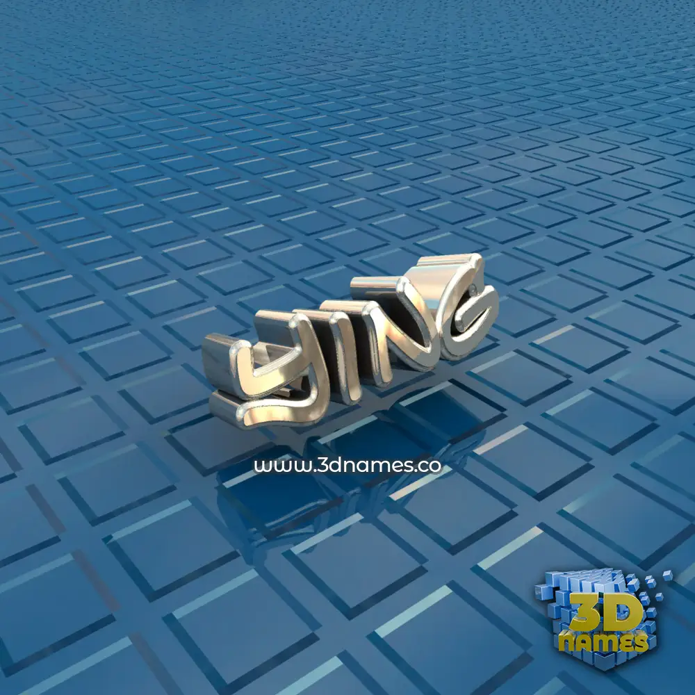 ying in Blue Bling style - 3D name wallpaper