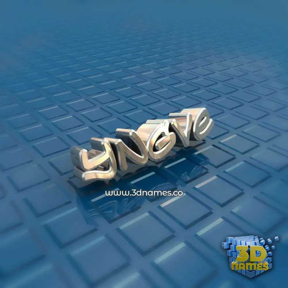 yngve in Blue Bling style - 3D name wallpaper