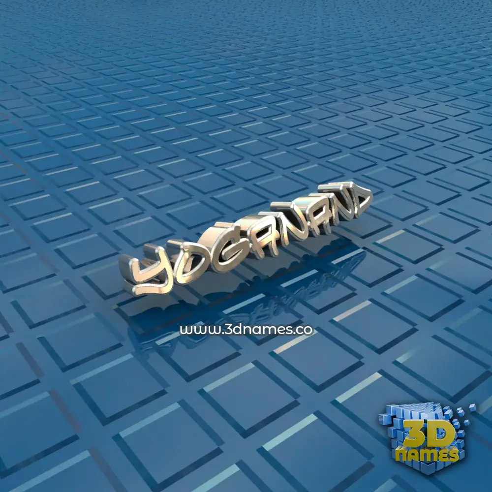 yoganand in Blue Bling style - 3D name wallpaper