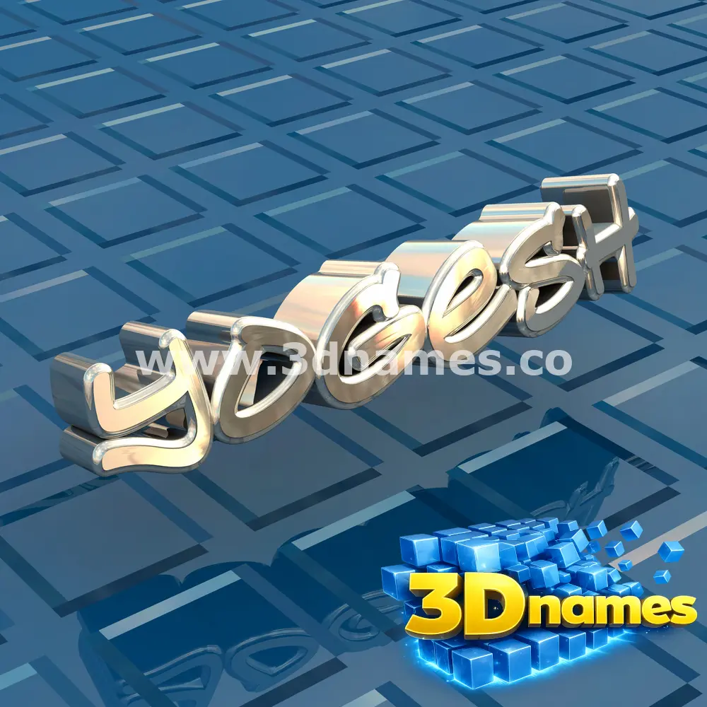 yogesh in Blue Bling style - 3D name wallpaper