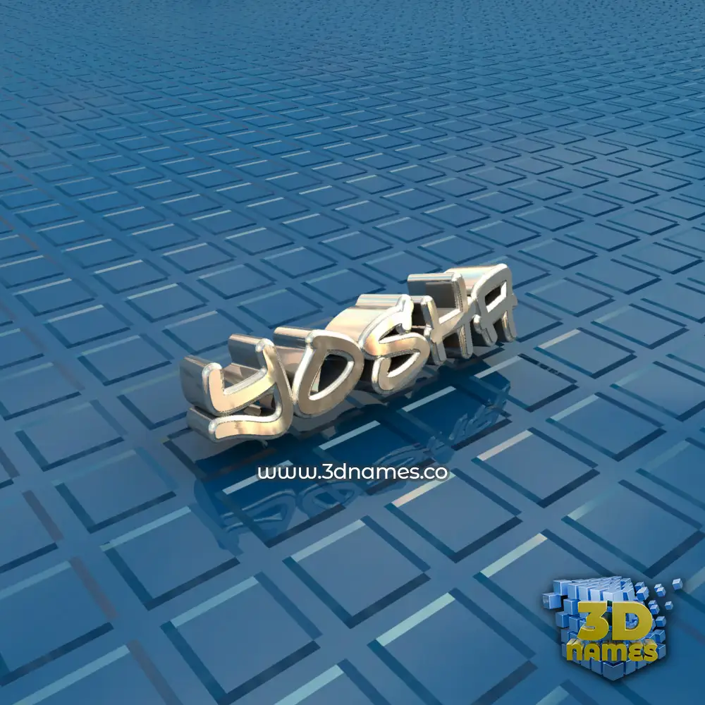 yosha in Blue Bling style - 3D name wallpaper