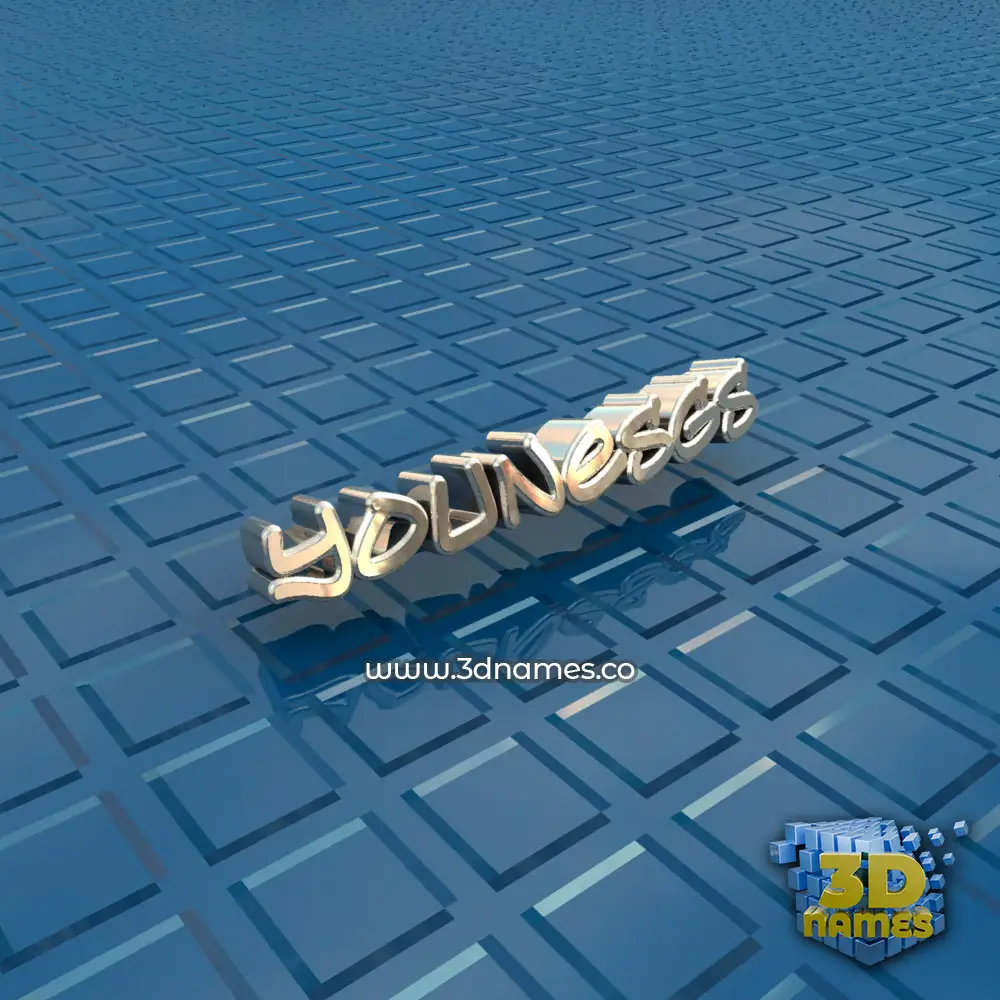 younesgs in Blue Bling style - 3D name wallpaper