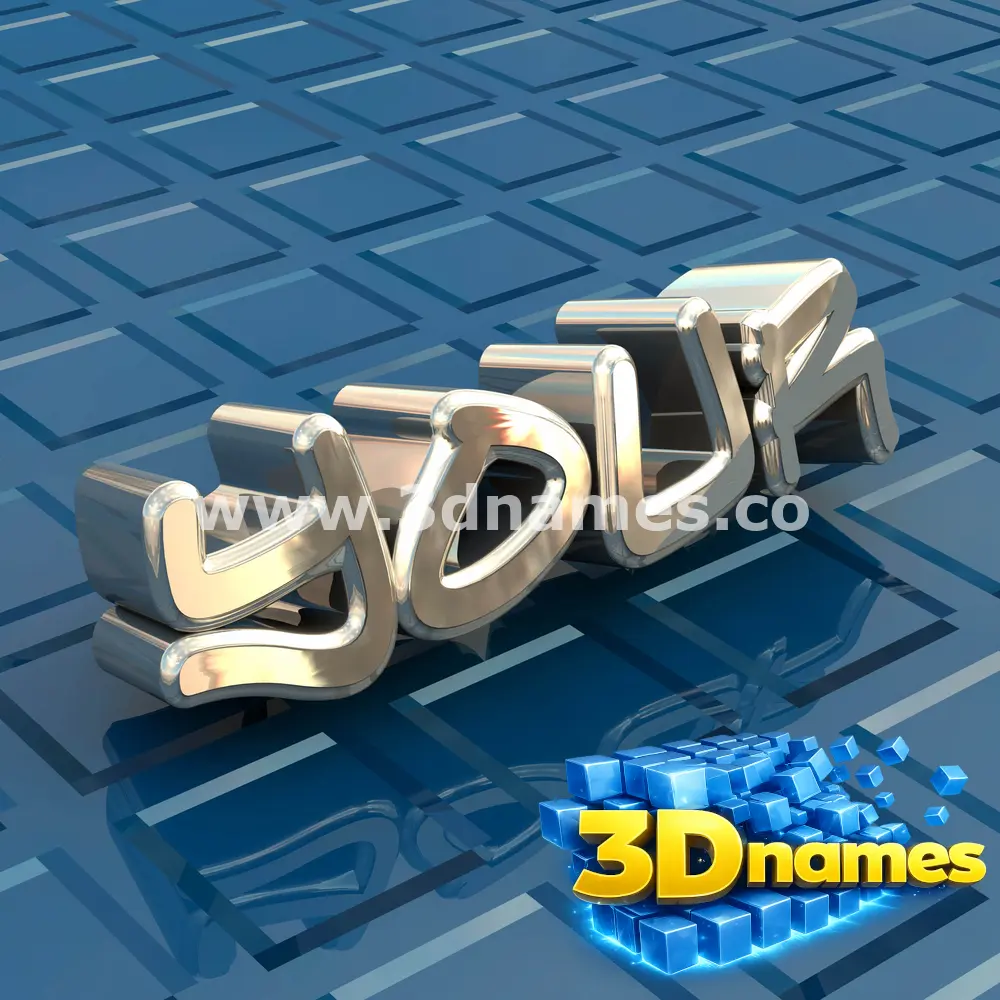 your in Blue Bling style - 3D name wallpaper