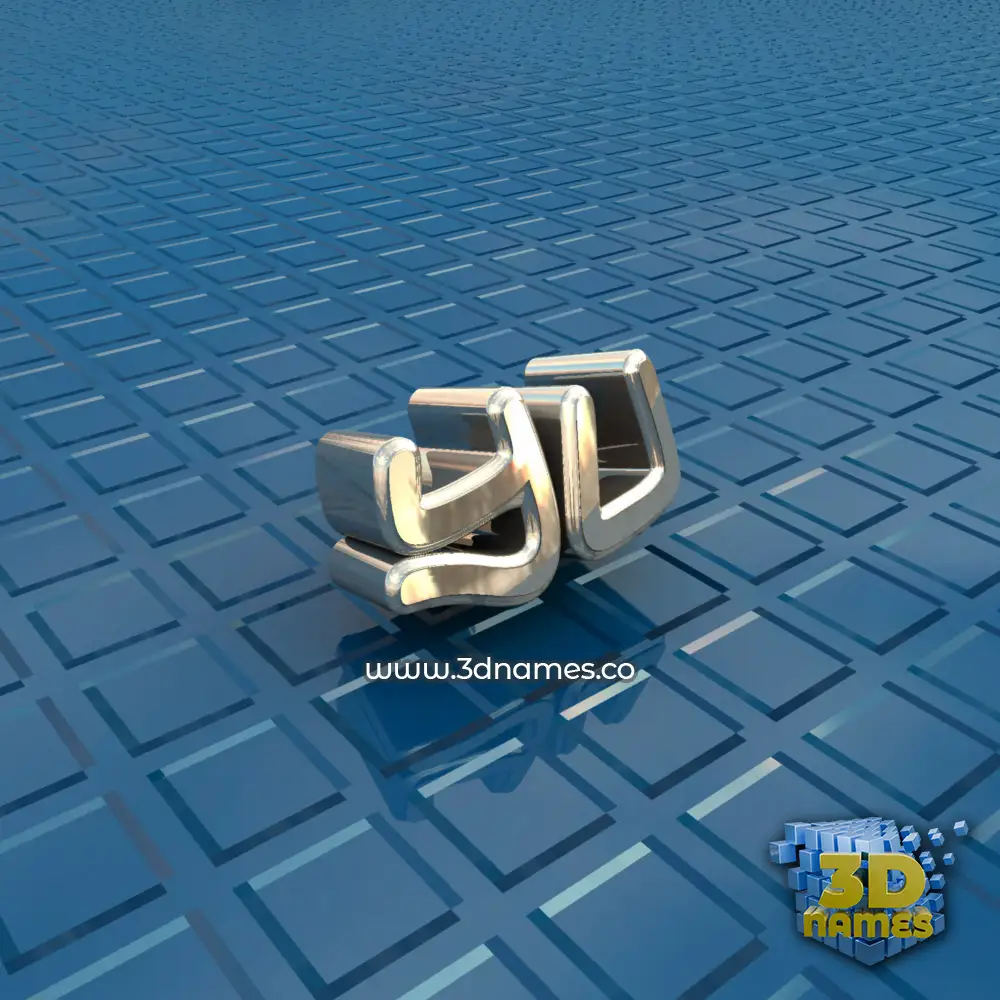 yu in Blue Bling style - 3D name wallpaper