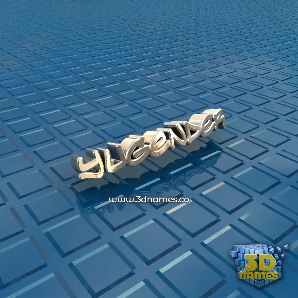 yugender in Blue Bling style - 3D name wallpaper