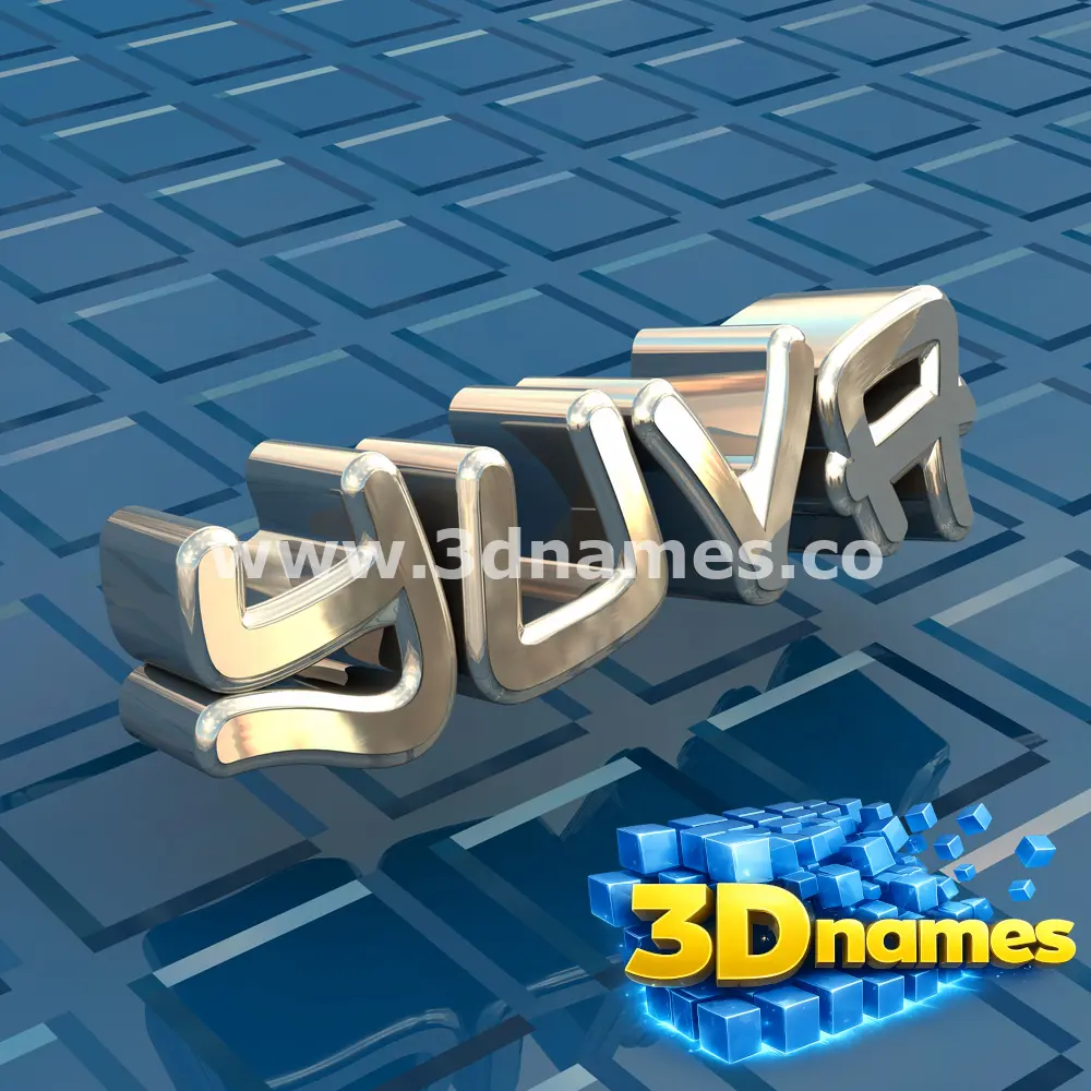 yuva in Blue Bling style - 3D name wallpaper