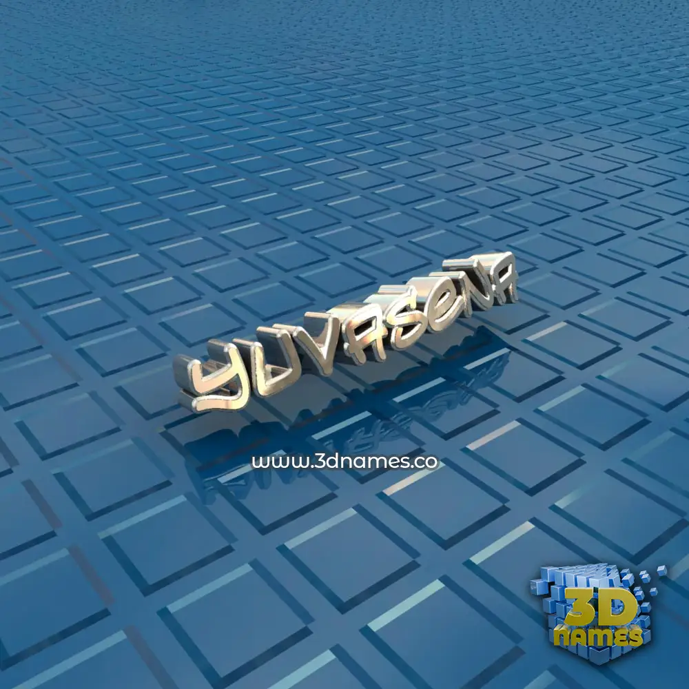yuvasena in Blue Bling style - 3D name wallpaper