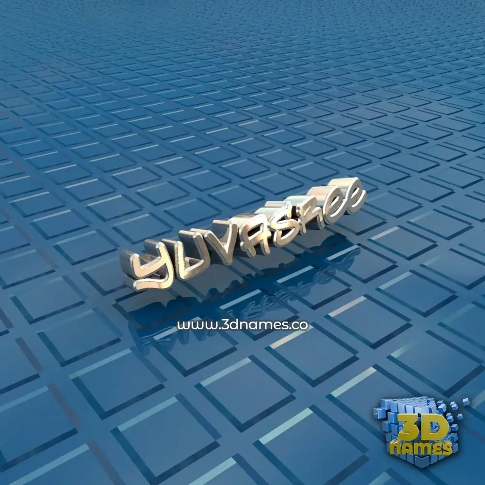 yuvasree in Blue Bling style - 3D name wallpaper