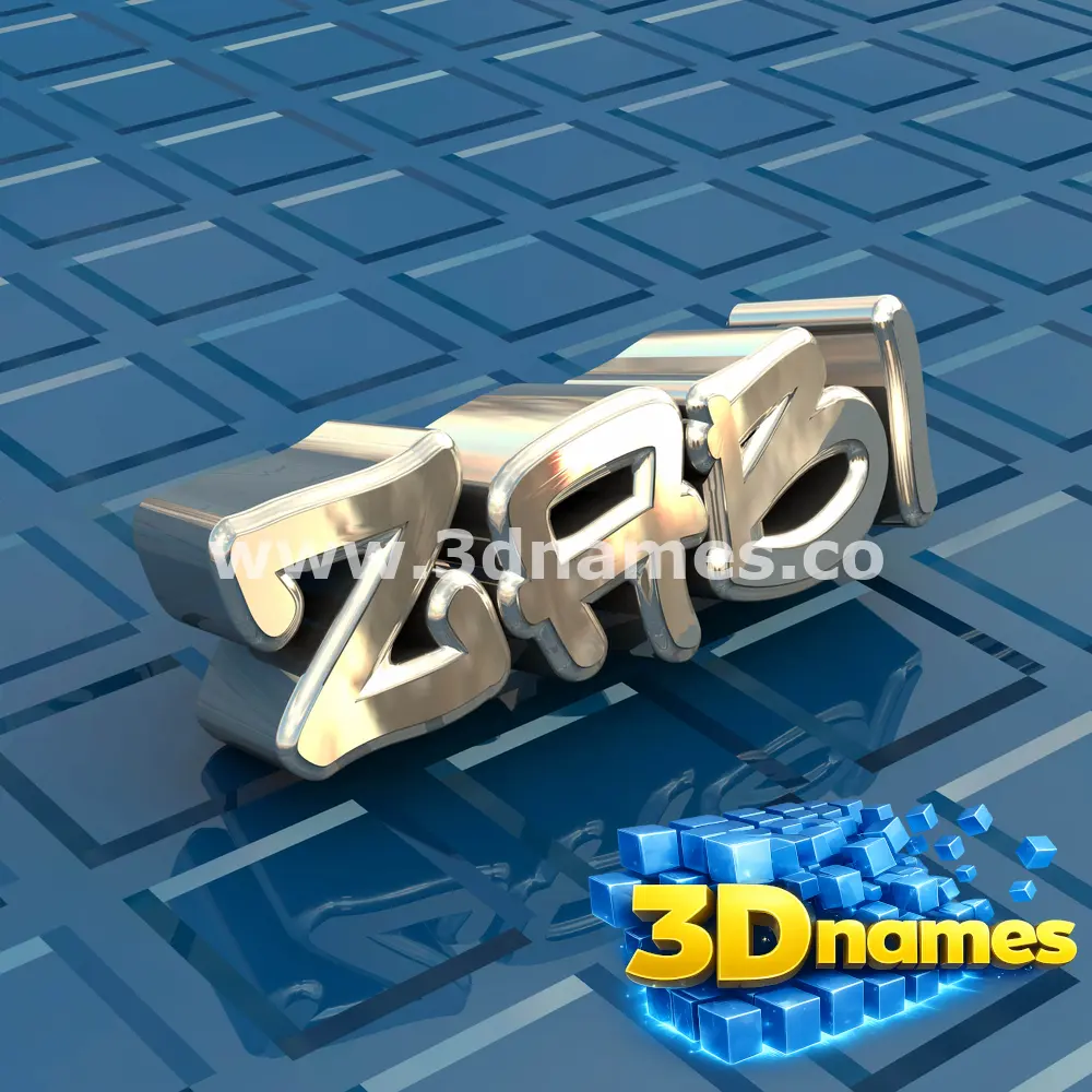 zabi in Blue Bling style - 3D name wallpaper