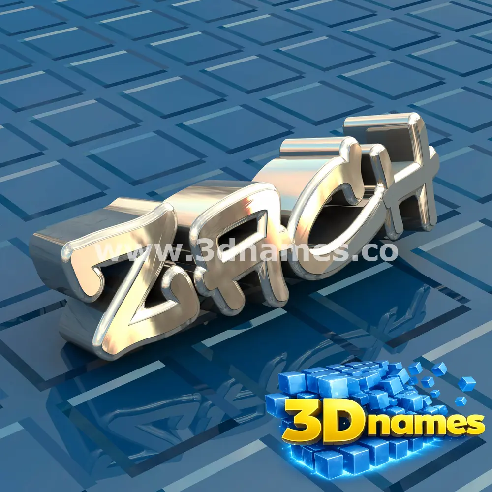 zach in Blue Bling style - 3D name wallpaper
