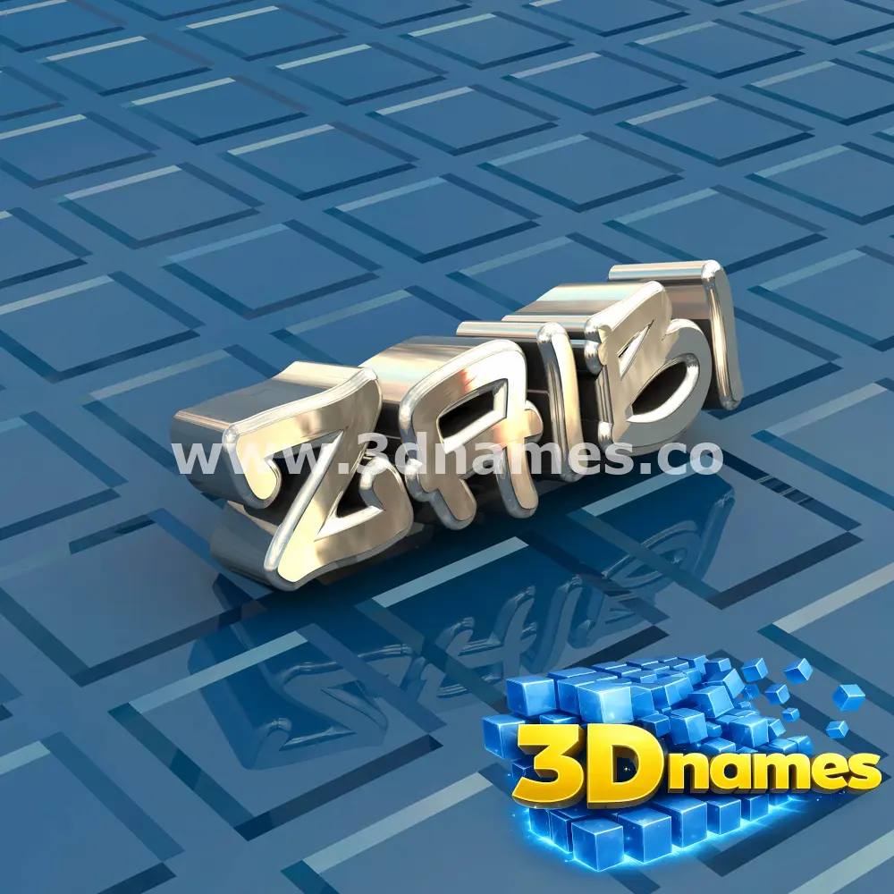 zaibi in Blue Bling style - 3D name wallpaper