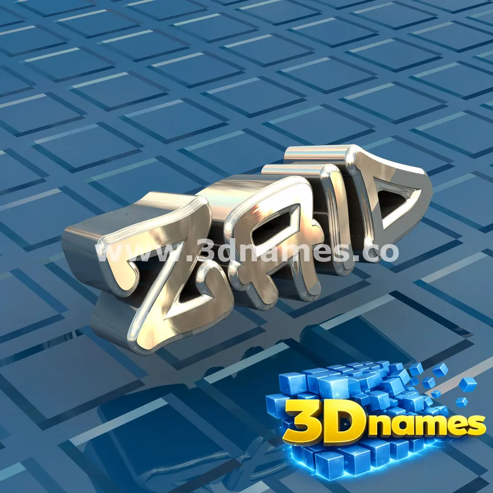 zaid in Blue Bling style - 3D name wallpaper