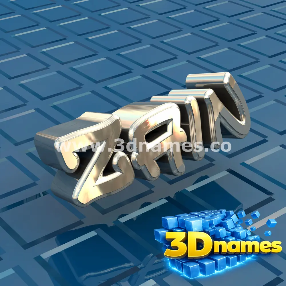 zain in Blue Bling style - 3D name wallpaper