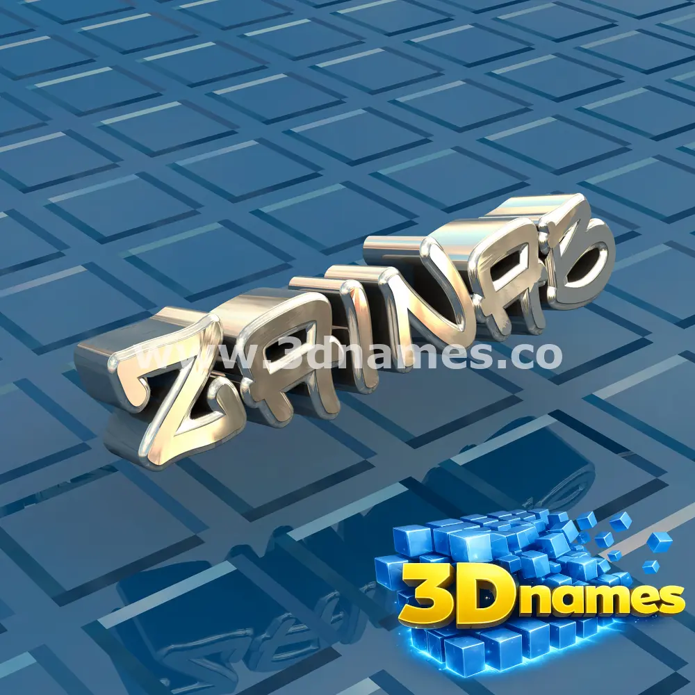 zainab in Blue Bling style - 3D name wallpaper