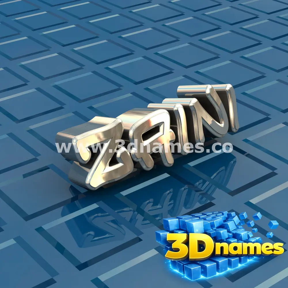 zaini in Blue Bling style - 3D name wallpaper