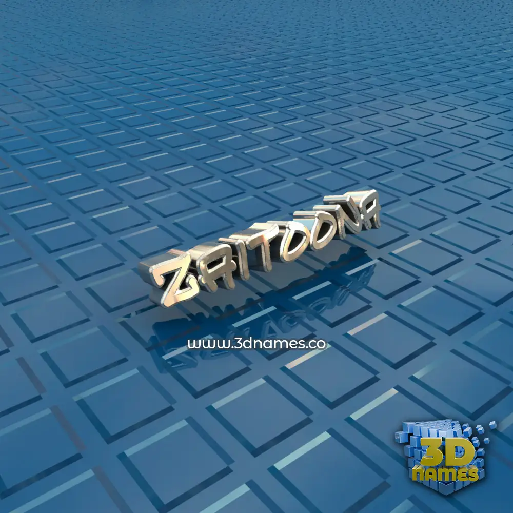 zaitoona in Blue Bling style - 3D name wallpaper