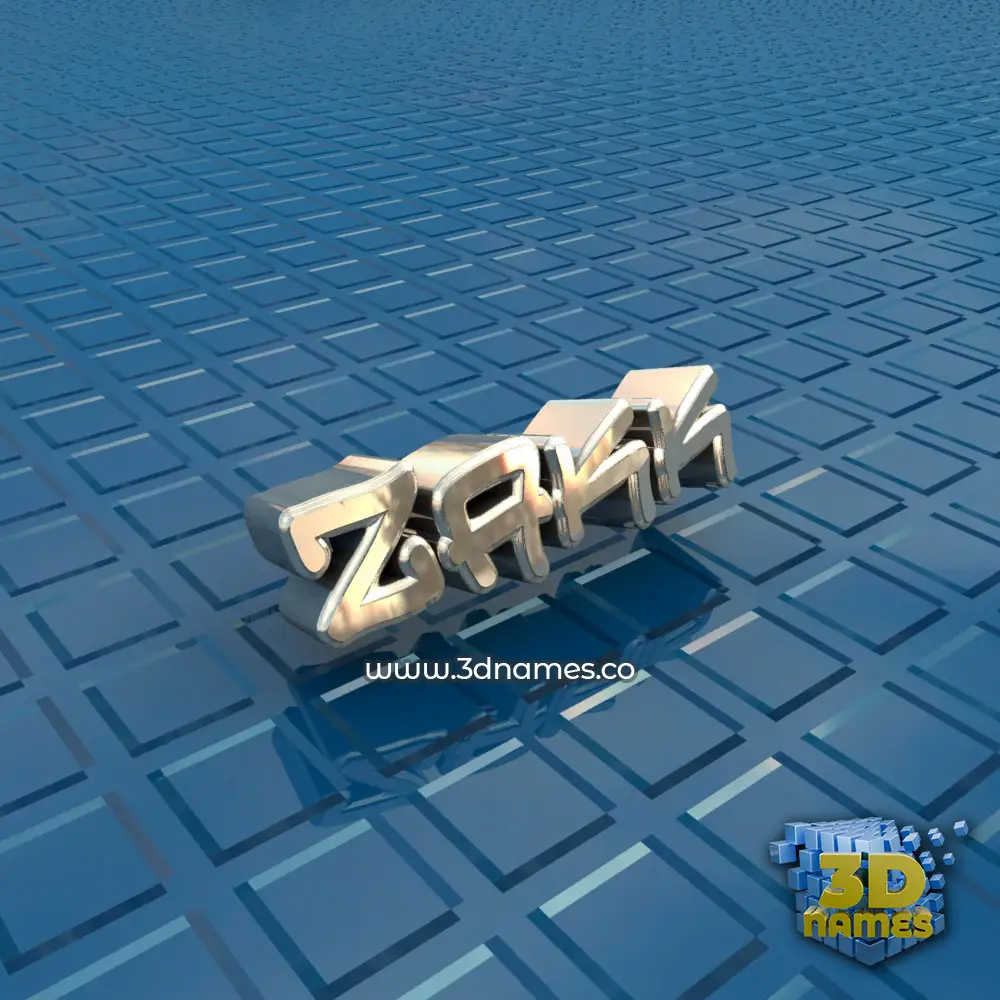 zakk in Blue Bling style - 3D name wallpaper