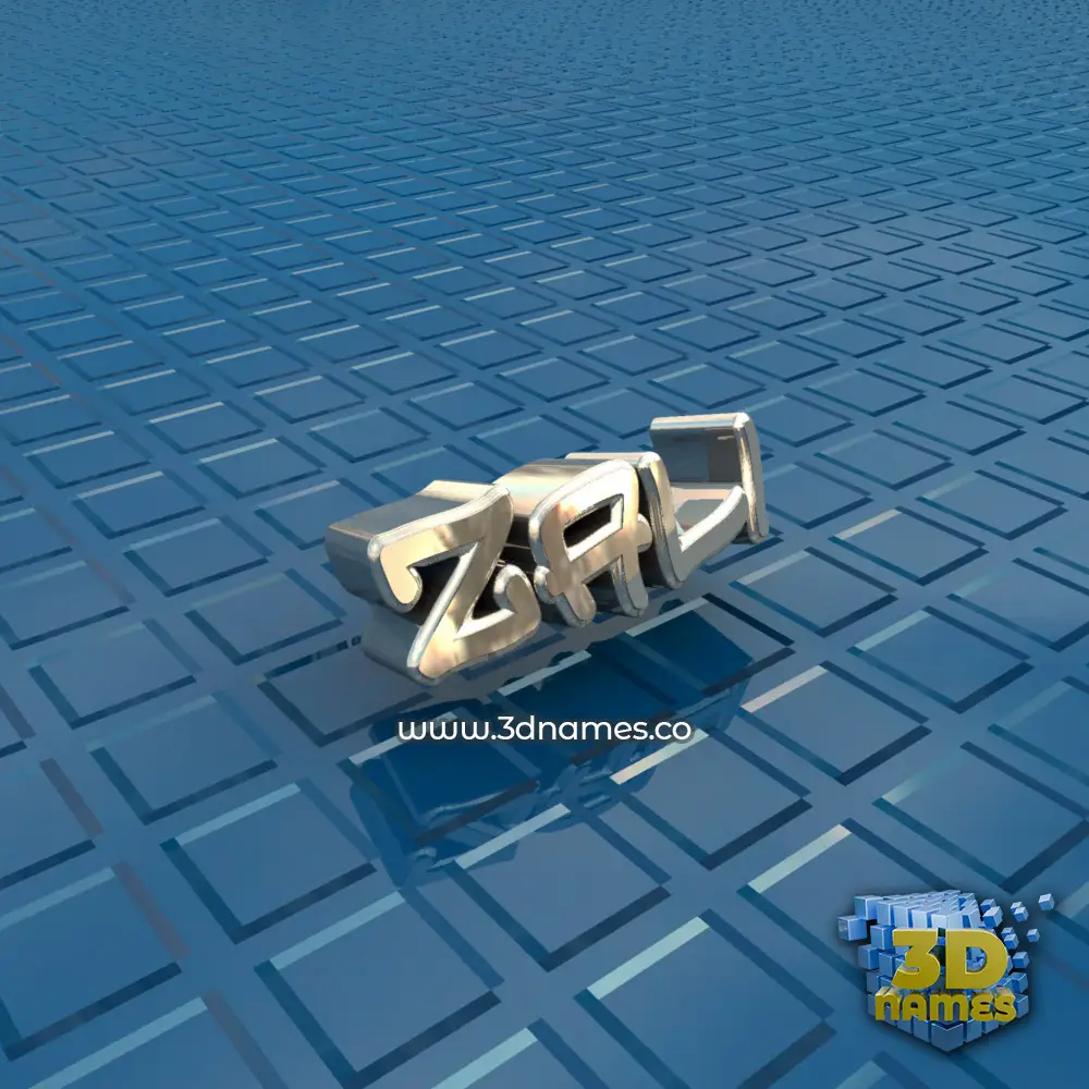 zali in Blue Bling style - 3D name wallpaper