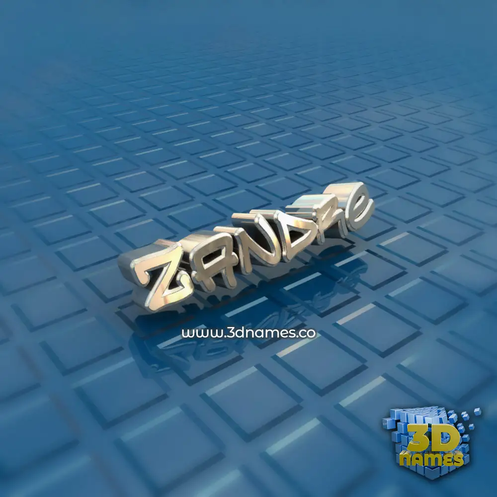 zandre in Blue Bling style - 3D name wallpaper