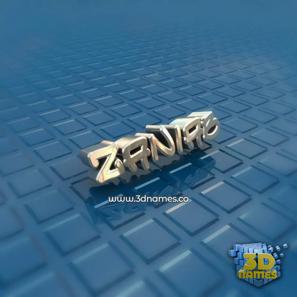 zaniab in Blue Bling style - 3D name wallpaper