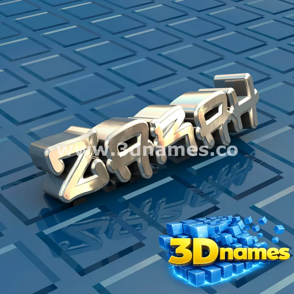zarah in Blue Bling style - 3D name wallpaper